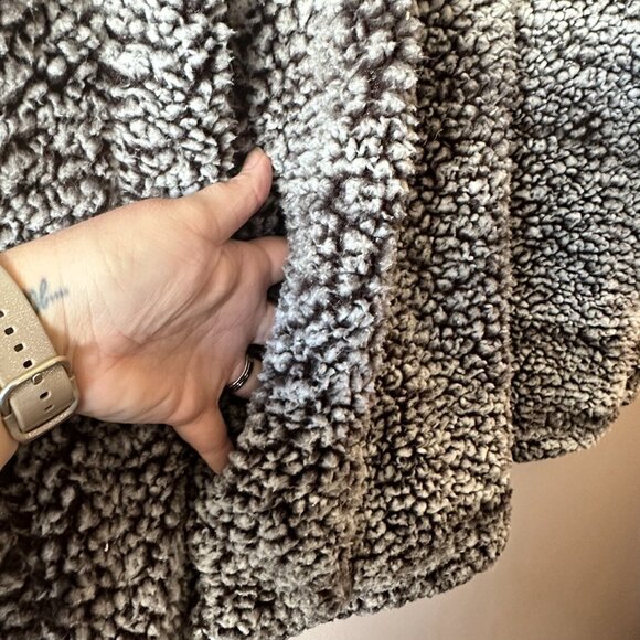 Women's S Thread & Supply Fleece Quarter Zip Pullover Charcoal Sherpa - Picture 4 of 8